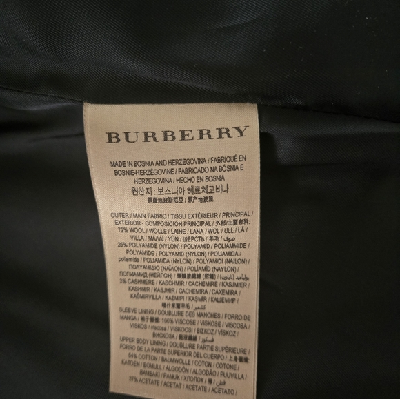 Burberry London Wool Cashmere Midi Coat with Belturb - Picture 4 of 4
